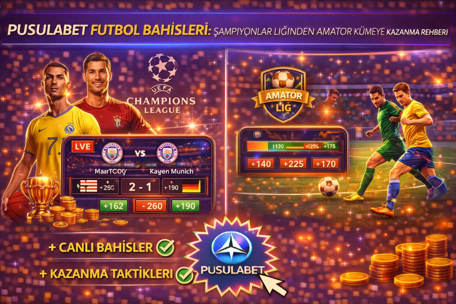 Pusulabet Futbol Bahisleri: Şampiyonlar Ligi’nden Amatör Kümeye Kazanma Rehberi