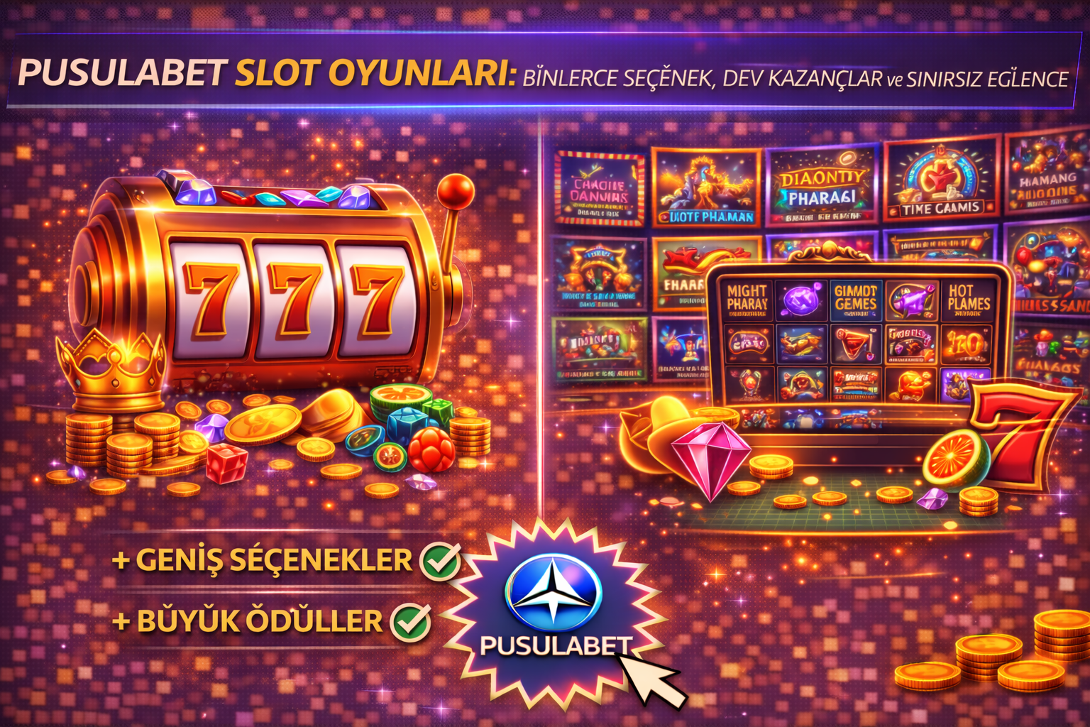 Pusulabet Slot Oyunları: Binlerce Seçenek, Dev Kazançlar ve Sınırsız Eğlence